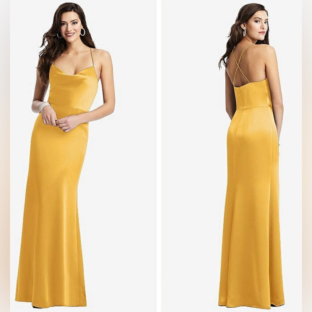 DESSY COLLECTION LUX CHARMEUSE DRESS